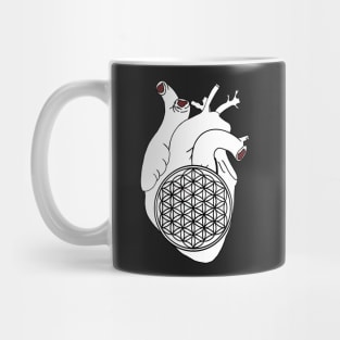 Heart with flower of life Mug